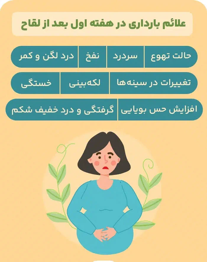 علائم بارداری در هفته اول بعد از لقاح چیست؟